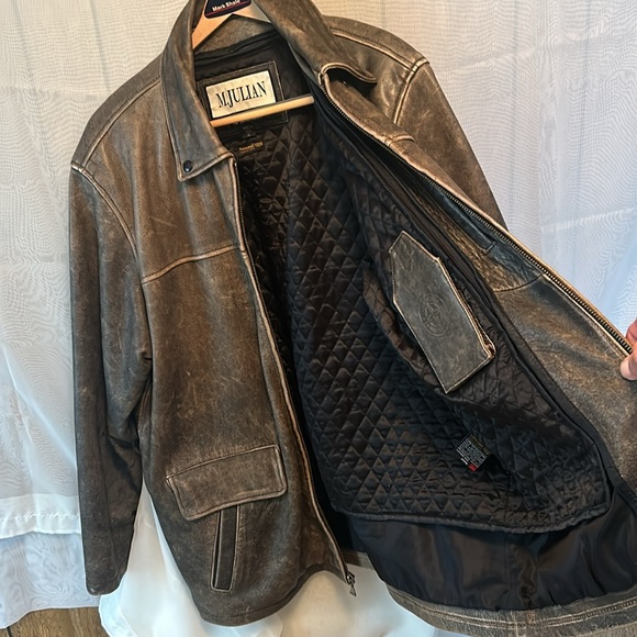 Men’s Bomber M.JULIAN XL Brown leather jacket - Picture 2 of 5
